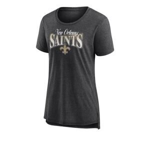NFL New Orleans Saints Women's Roundabout Short Sleeve Fashion T-Shirt, Large